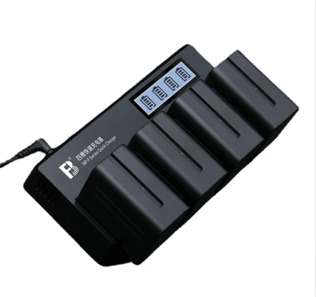FB Battery Charger with 4-Pack NP-F970 Batteries