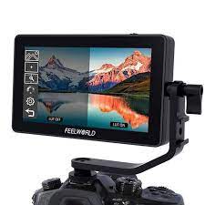 شاشة FeelWorld F6 Plus بحجم 5.5 بوصة لمراقبة الكاميرا، بدقة 4K عبر HDMI