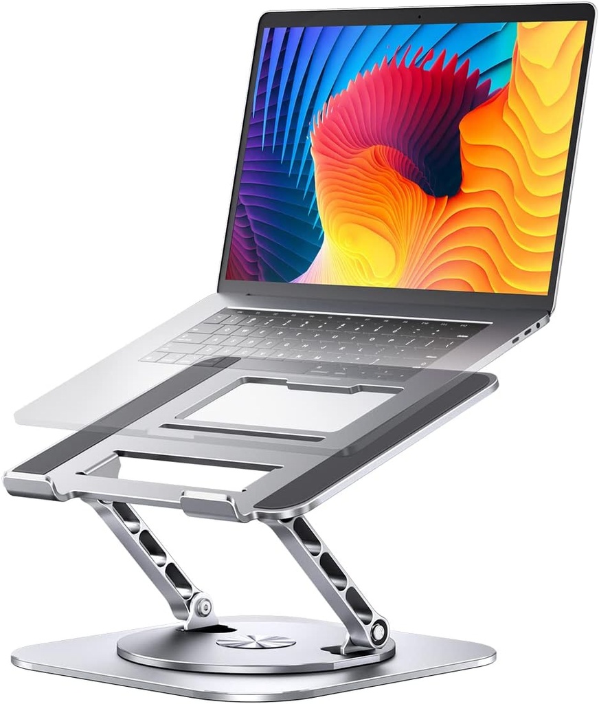 Foldable Laptop Stand, Height Adjustable with 360° Rotating Base