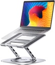 Foldable Laptop Stand, Height Adjustable with 360° Rotating Base