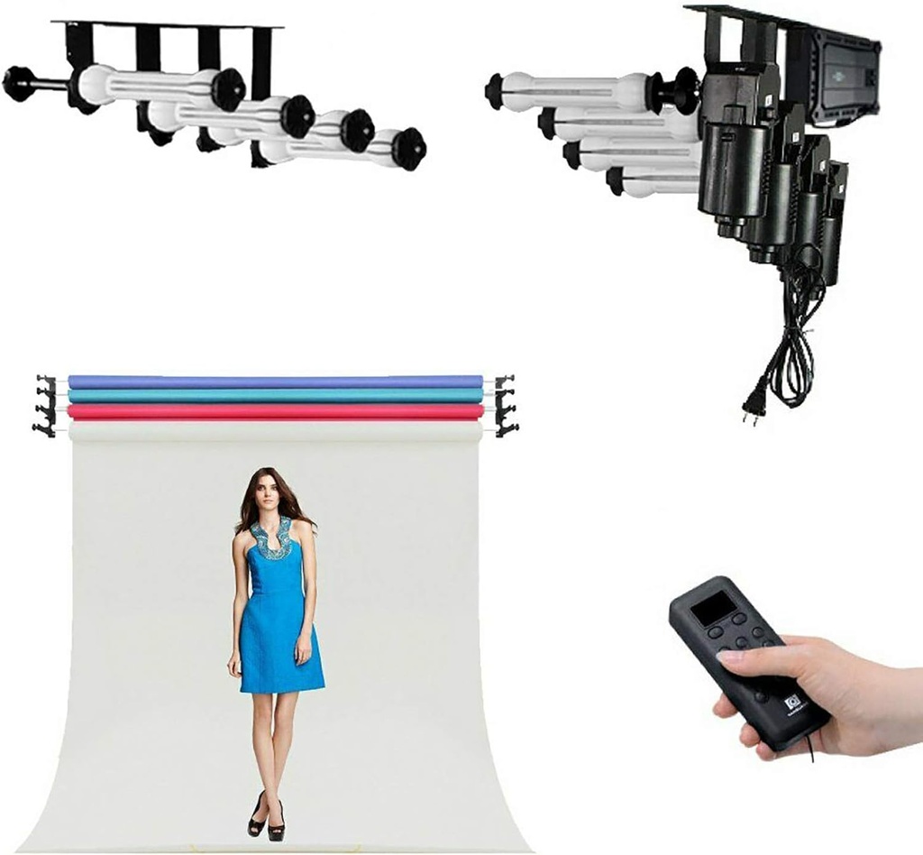 Fotoconic 4-Roller Motorized Electric Background Support System with Remote