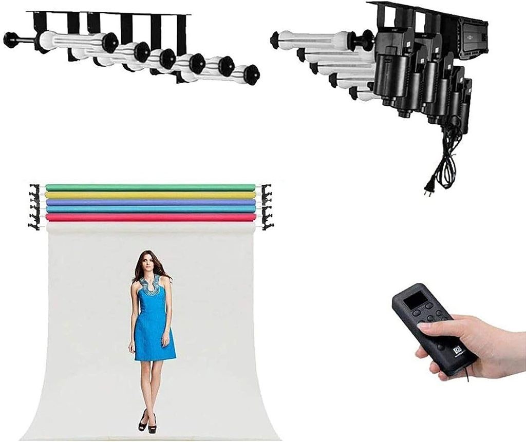 Fotoconic 6-Roller Motorized Electric Background Support System with Remote
