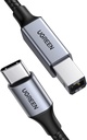 UGREEN USB-C TO USB-B CABLE BLACK 2M - 45106
