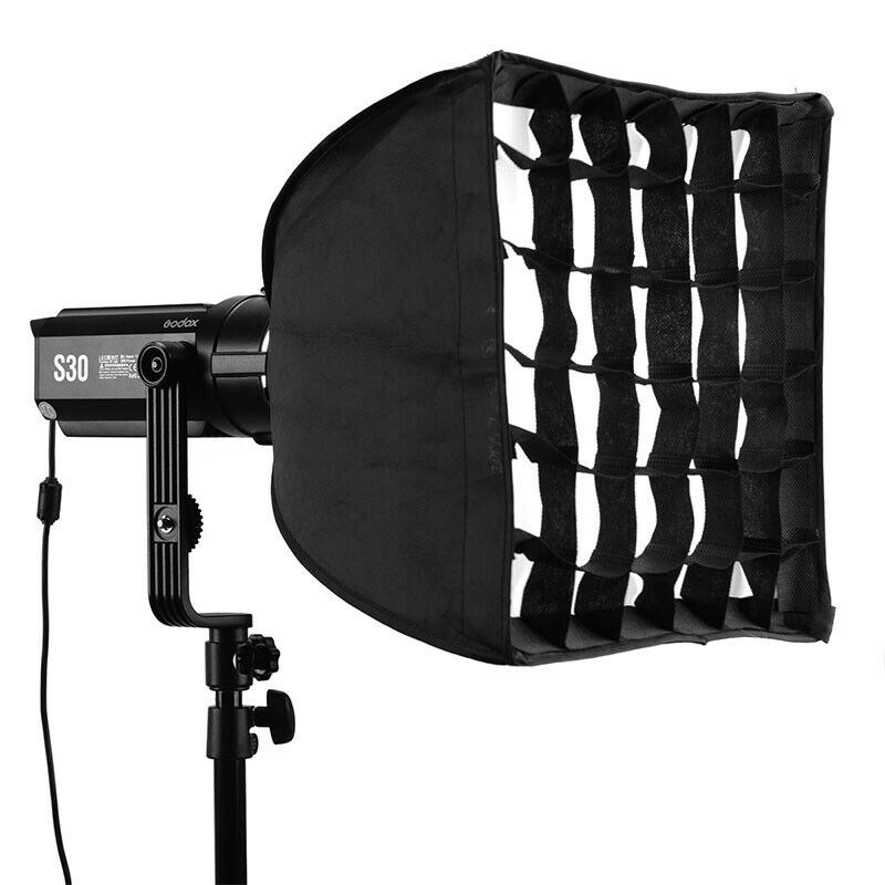 Godox S30 LED Focusing Light with SA-08 Barndoor