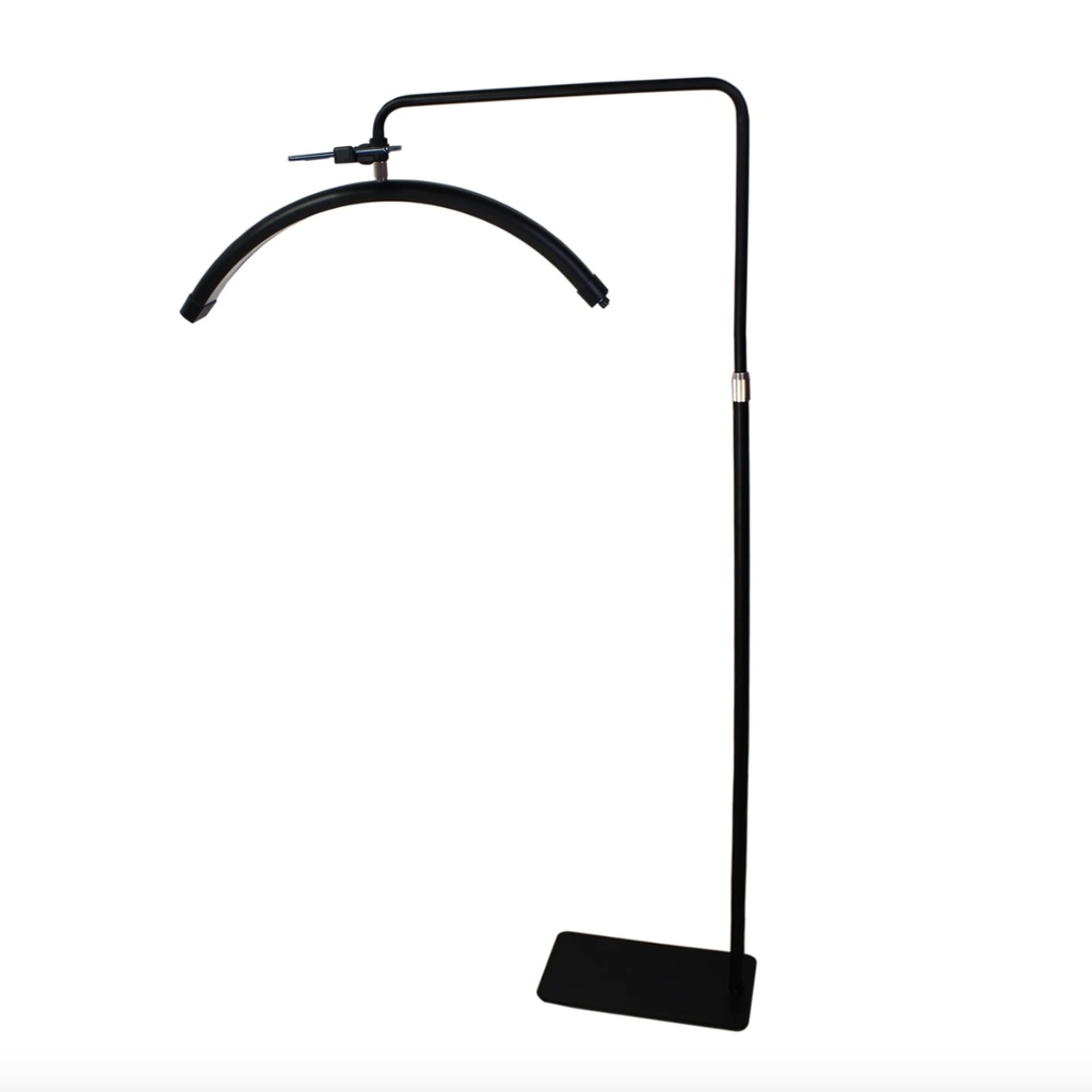 ضوء قوس نصف دائري ثنائي اللون مع حامل أرضي، مقاس 28 بوصة، موديل HD-M8X بقوة 50 واط