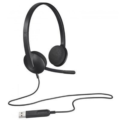 Logitech H340 USB Computer Headset with Noise-Cancelling Microphone