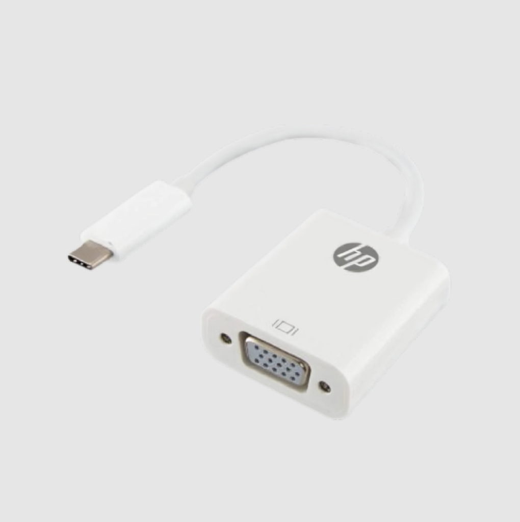 HP USB Type-C to VGA Adapter, White (55704)
