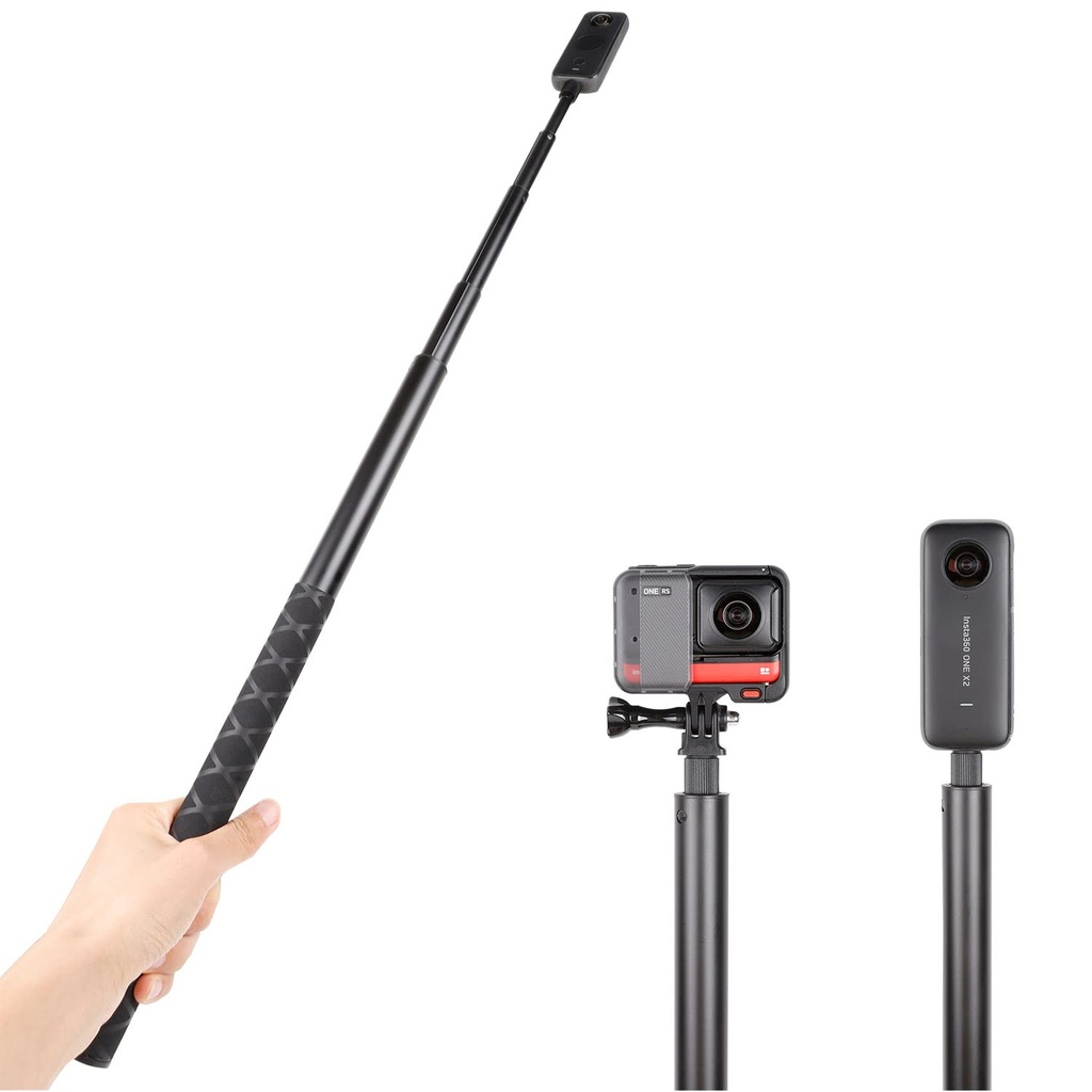 عصا سيلفي غير مرئية Insta360 بطول 114 سم لكاميرات الأكشن ONE X و ONE R – باللون الأسود