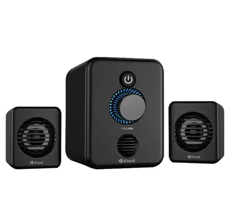 Kisonli U-3000 Multimedia Computer Speakers with AUX Input, Large Enclosure