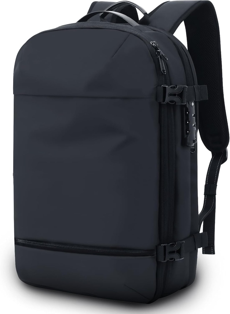 Laptop backpack equipped with a vacuum pump and anti-theft lock, suitable for travel and carrying, fits 17.3-inch size.
