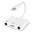 Lightning to Microphone Audio Adapter - 3-in-1 with Dual 3.5mm Jacks and Charging Pass-Through