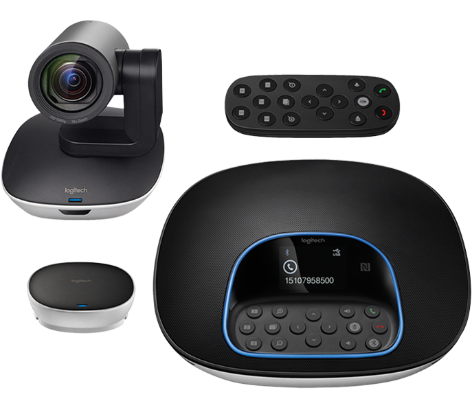 Logitech GROUP Video Conferencing System - 1080p ConferenceCam with Speakerphone for Mid to Large Rooms