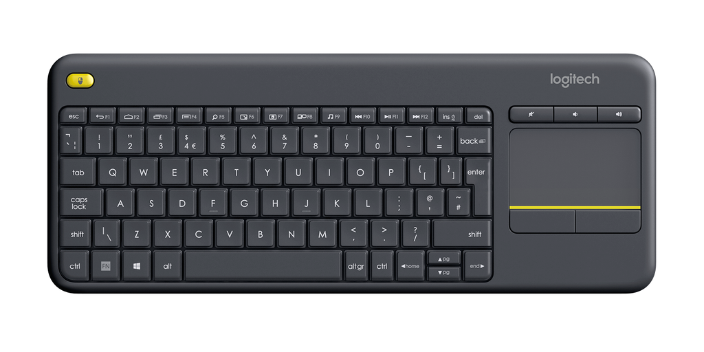 Logitech K400 Plus Wireless Touch Keyboard - Built-in Touchpad, 2.4 GHz Unifying Receiver