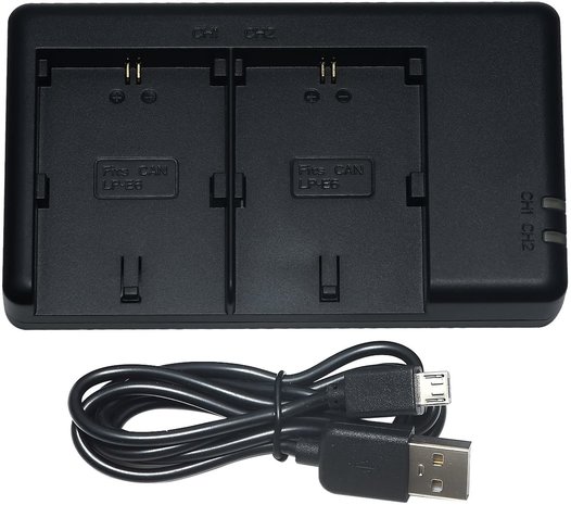 LP-E6 Dual USB Charger for Canon Camera Batteries