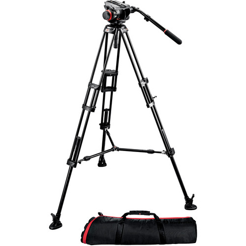 Manfrotto 504HD Fluid Video Head with 546B 2-Stage Aluminium Tripod System