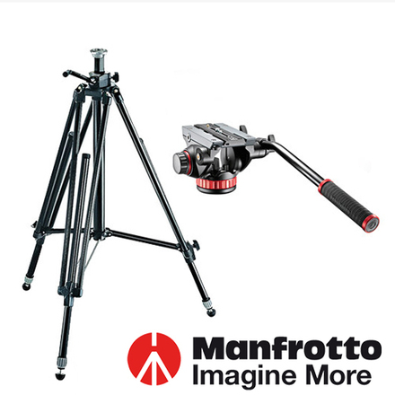 Manfrotto MVH502AH Fluid Head with 028B Pro Video Tripod Kit