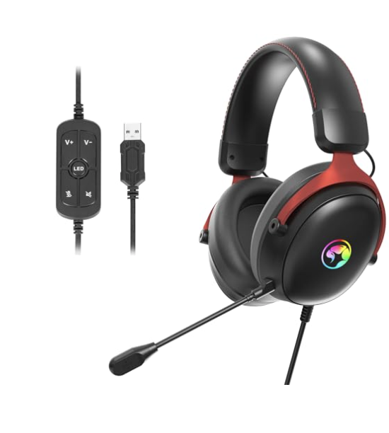 Marvo HG9067 Tactic X USB RGB Gaming Headset - 7.1 Surround Sound