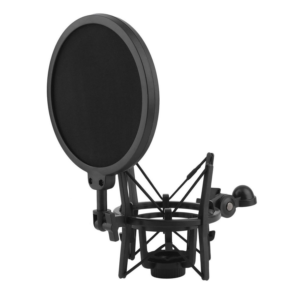 Microphone Blowout-Proof Pop Filter Frame - Black