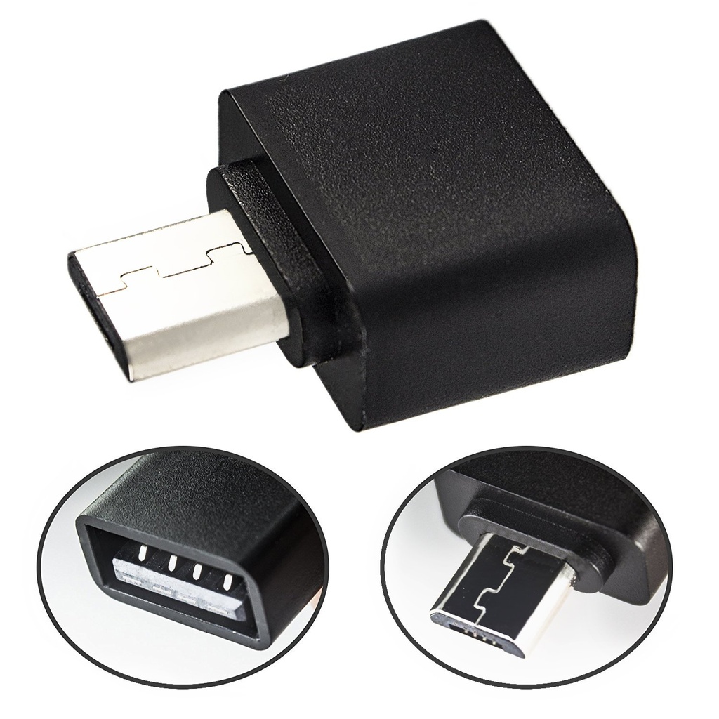 Micro USB to USB 2.0 OTG Adapter - Black