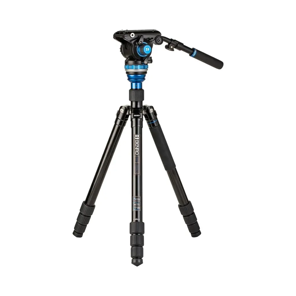 Benro A3883TS6PRO Reverse-Folding Aluminum Travel Tripod with S6Pro Fluid Video Head