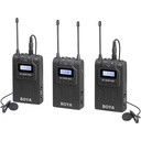 BOYA BY-WM8 Pro-K2 UHF Dual-Channel Wireless Lavalier System (2 TX + 1 RX)