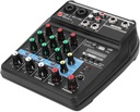 Professional 4-Channel Stage Audio Mixer