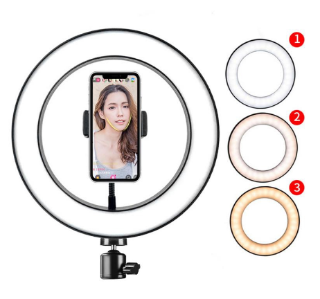 RKY2 10" LED Ring Light with Phone Holder