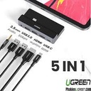 UGREEN 5-in-1 USB-C Multiport Adapter for iPad Pro (HDMI, 2x USB 3.0, 3.5mm, PD) - 70688