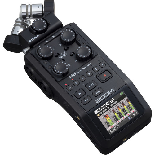 Zoom H6 6-Track Portable Audio Recorder (All Black)