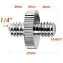 1/4" Male to 1/4" Male Camera Screw Adapter