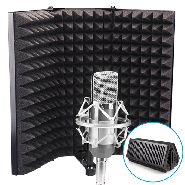 3-Part Foldable Desktop Microphone Isolation Filter