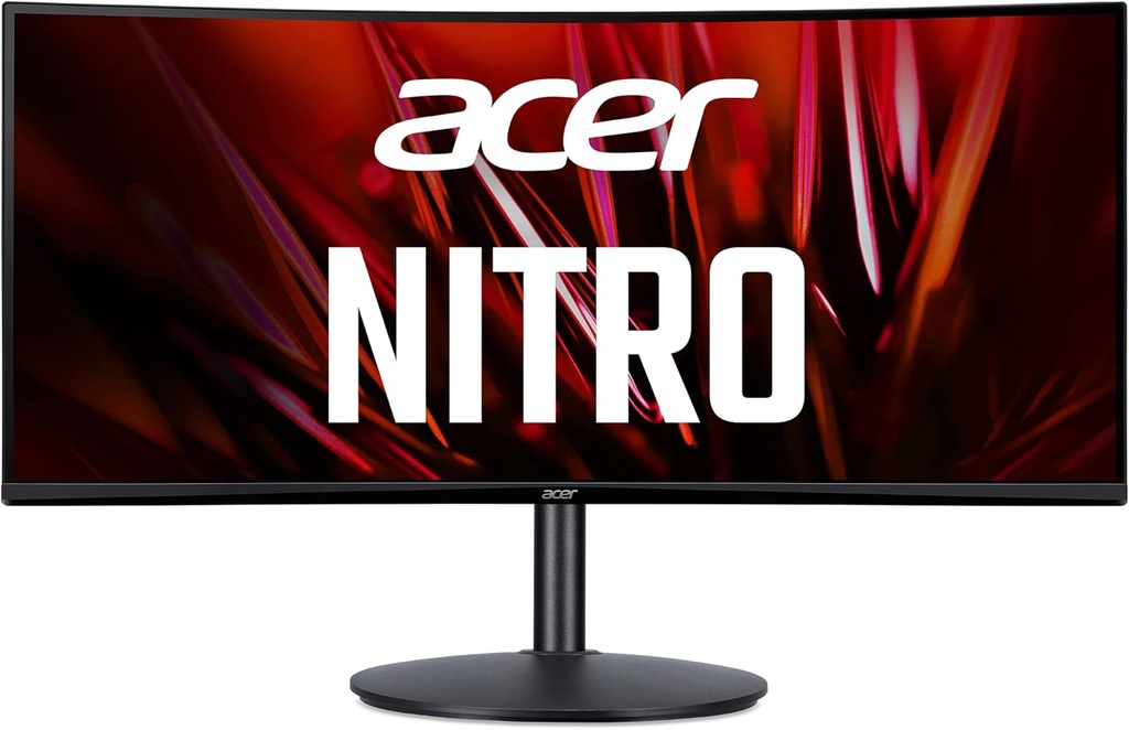 Acer Nitro XZ342CU Sbmiipphx 34" Curved QHD Gaming Monitor, 165Hz, 1ms, FreeSync Premium, HDR, ZeroFrame Design