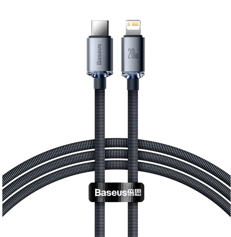 Baseus Cafule Series Metal USB-C to Lightning Cable, PD 20W, 2m (Black)