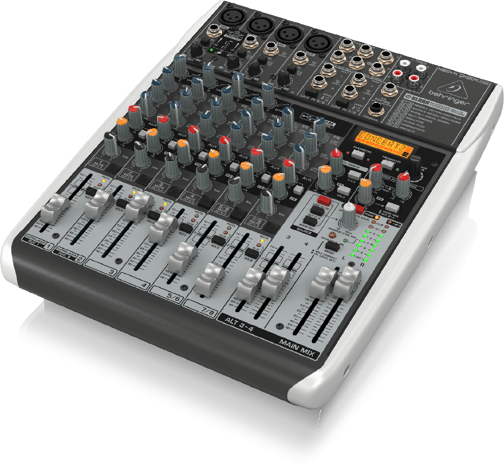 Behringer XENYX 1204USB Premium 12-Input 2/2-Bus Mixer with XENYX Mic Preamps, Compressors, British EQ and USB/Audio Interface