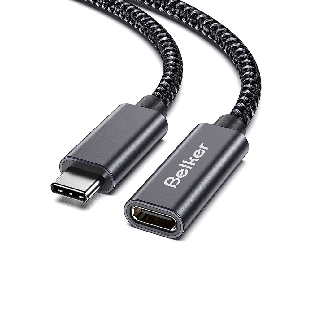Belker DD42 USB-C Extension Cable - 1.8 m, USB 3.2 Gen 1 (5 Gbps), 4K@60Hz Video, 140 W Charging