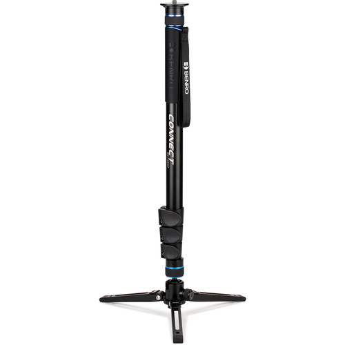 Benro MCT48AF Connect Aluminum Video Monopod with Flip Locks and 3-Leg Base
