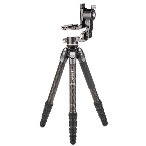 Benro TTOR35C Tortoise Columnless Carbon Fiber Tripod with Leveling Base and GH2F Folding Gimbal Head (TTOR35CLVGH2F)
