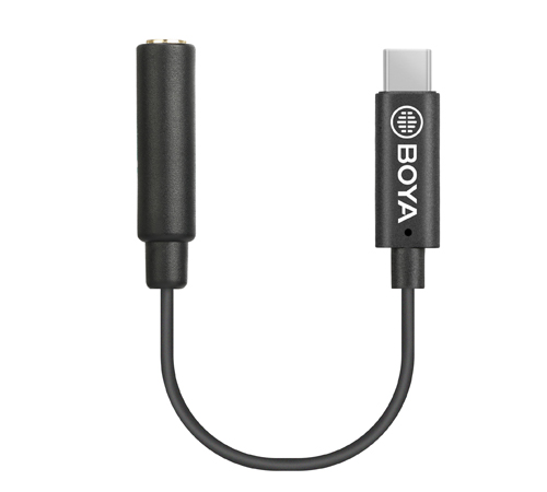 BOYA BY-K4 3.5mm TRS (Female) to USB-C (Male) Audio Adapter