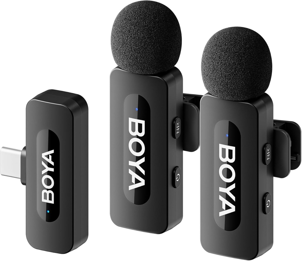 نظام الميكروفون اللاسلكي الفائق الصغر BOYA BY-V20 لتصوير شخصين
