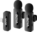 نظام الميكروفون اللاسلكي الفائق الصغر BOYA BY-V20 لتصوير شخصين