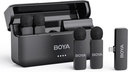 BOYA BY-V4D 4-Channel Wireless Lavalier Microphone System with Lightning Receiver & Charging Case