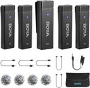 BOYA BY-W4 Ultracompact 4-Person Wireless Microphone System for Cameras and Smartphones (2.4 GHz) Wireless Lav Mic