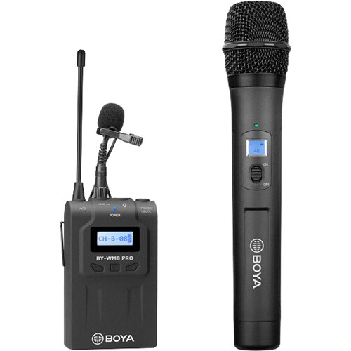 BOYA BY-WM8 PRO-K3 Camera-Mount Wireless Handheld Microphone System (568 to 599 MHz) Wireless Lav Mic