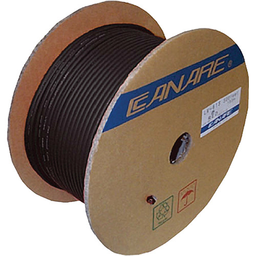 Canare L-4E6S Star Quad Microphone Cable, 200 m (656 ft) Roll, Black