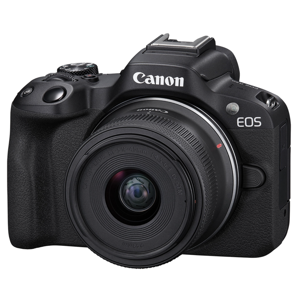 Canon EOS R50 Mirrorless Camera with RF-S 18-45mm f/4.5-6.3 IS STM Lens