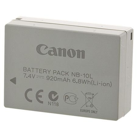 Canon NB-10L Lithium-Ion Battery Pack (7.4V, 920mAh)