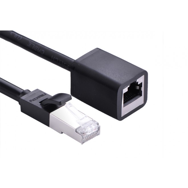 UGREEN Cat 6 FTP RJ45 Male/Female Ethernet Extension Patch Cord 2m (Black)