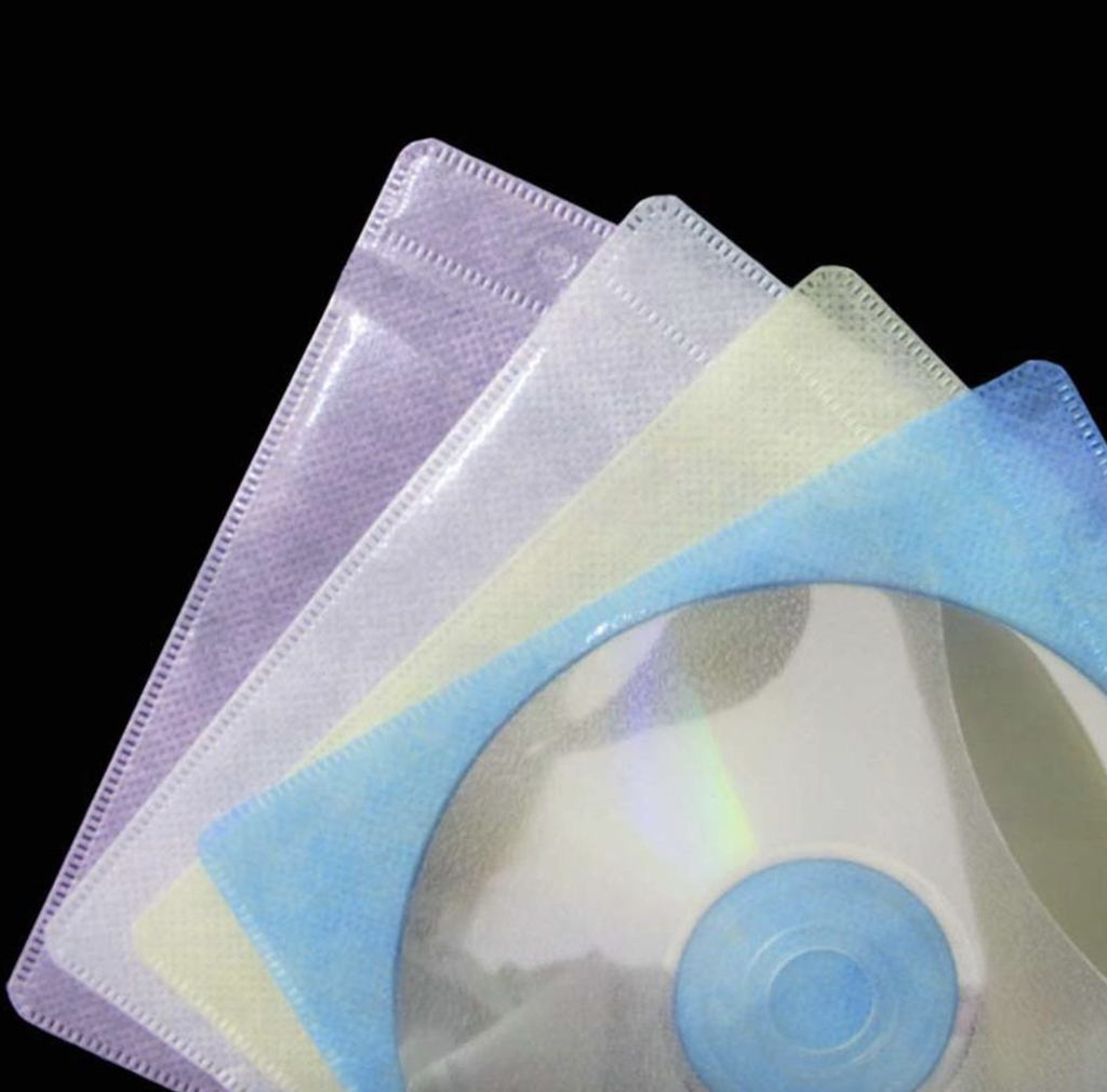 CD/DVD Paper Sleeves with Clear Window, 100-Pack