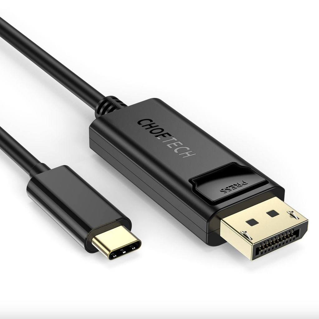 Choetech XCP-1801BK USB-C to DisplayPort Cable (1.8 m, Black)