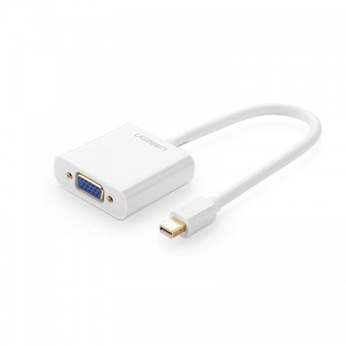 UGREEN 10458 Mini DisplayPort (Male) to VGA (Female) Converter (White)